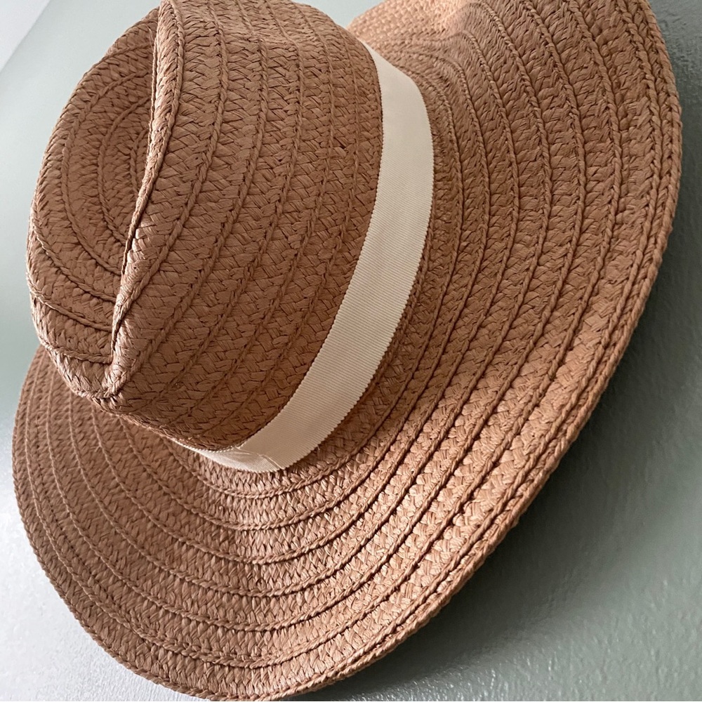 Madewell Packable Braided Straw Hat, M/L Size, Tan and Cream Color - Picture 6 of 10
